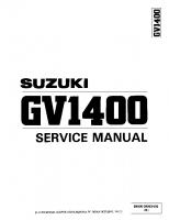 Suzuki GV1400 Cavalcade Service Manual