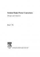 Switch-Mode Power Converters: Design and Analysis
 0120887959, 9780120887958