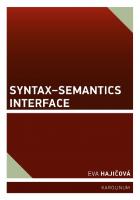 Syntax-Semantics Interface
 9788024637143, 9788024637396