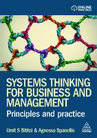 Systems Thinking for Business and Management: Principles and Practice [1 ed.]
 9781398611689, 9781398611665, 9781398611672, 2023944541