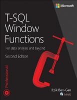 T-SQL Window Functions: For Data Analysis and Beyond [Paperback ed.]
 0135861446, 9780135861448