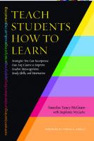 Teach Students How to Learn [1 ed.]
 162036316X, 9781620363164