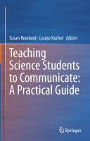 Teaching Science Students to Communicate: A Practical Guide [1 ed.]
 3030916278, 9783030916275