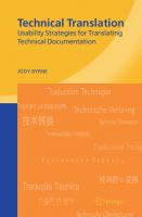 Technical Translation: Usability Strategies for Translating Technical Documentation
 1402046529, 9781402046520