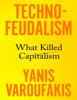 Technofeudalism: What Killed Capitalism
 9781529194500