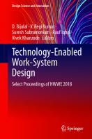 Technology-Enabled Work-System Design: Select Proceedings of HWWE 2018 (Design Science and Innovation)
 9811618836, 9789811618833