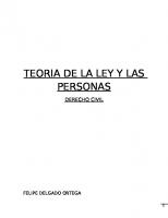 Teoria De La Ley Y Las Personas (chile)