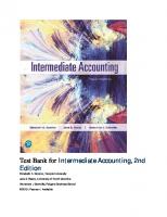 Test Bank for Intermediate Accounting, [2nd ed.]
 9780134730370,  0134730372