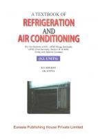 Textbook of Refrigeration and Air Conditioning
 9788121927819, 8121927811