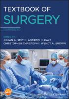 Textbook of surgery [Fourth edition]
 2019030071, 9781119468080, 9781119468172, 9781119468165, 1119468086, 1119468167, 1119468175, 9781119468189, 1119468183