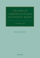 The African Charter on Human and Peoples' Rights: A Commentary
 019881058X, 9780198810582