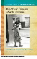 The African Presence in Santo Domingo [1 ed.]
 9781609173128, 9781611860429