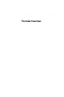The Arabic Prose Poem: Poetic Theory and Practice
 9781474474986