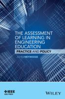 The Assessment of Learning in Engineering Education: Practice and Policy [1 ed.]
 1119175518, 9781119175513