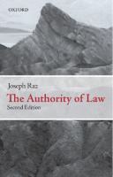 The Authority of Law: Essays on Law and Morality [2 ed.]
 9780199573561, 0199573565, 9780199573578, 0199573573