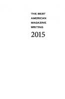 The Best American Magazine Writing 2015 [Pilot project. eBook available to selected US libraries only]
 9780231540711