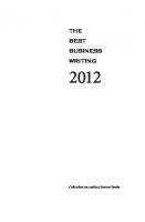 The Best Business Writing 2012
 9780231504331