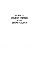 The Book of Common Prayer [shhimo] of the Syrian Church
 9781463210267