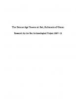The Bronze Age Towers at Bat, Sultanate of Oman: Research by the Bat Archaeological Project, 27-12
 9781934536070
