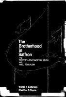 The Brotherhood in Saffron: The Rashtriya Swayamsevak Sangh and Hindu Revivalism [Hardcover ed.]
 8170360536, 9788170360537