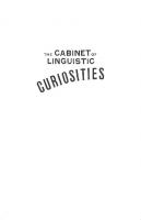 The Cabinet of Linguistic Curiosities: A Yearbook of Forgotten Words
 9780226646848