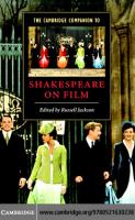 The Cambridge Companion to Shakespeare on Film
 9780521630238, 9780511221613, 0511221614, 0521630231, 9780521639750, 0521639751