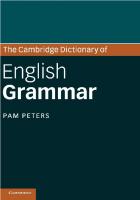 The Cambridge Dictionary of English Grammar
 9780521863193, 0521863198