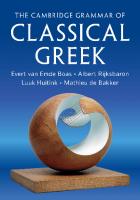 The Cambridge Grammar of Classical Greek
 0521198607, 9780521198608