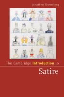 The Cambridge Introduction to Satire
 9781107030183, 9781139343251, 9781107682054
