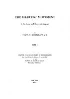 The Chartist Movement. in Its Social and Economic Aspects
 9780231892476