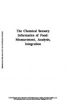 The chemical sensory informatics of food : measurement, analysis, integration
 978-0-8412-3070-5, 0841230706, 978-0-8412-3069-9