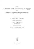 The Churches and Monasteries of Egypt and Some Neighbouring Countries
 9781463207656