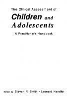 The clinical assessment of children and adolescents : a practitioner's handbook
 9781315831473, 1315831473