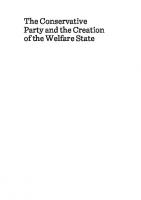The Conservative Party and the Creation of the Welfare State [1 ed.]
 1527588629, 9781527588622