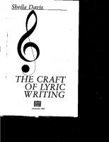 The Craft of Lyric Writing