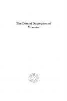 The Date of Damophon of Messene
 9781463220273