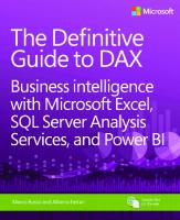The definitive guide to DAX: business intelligence with Microsoft Excel, SQL Server analysis services and Power BI
 2014955069, 9780735698352, 073569835X
