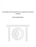 The Design and Construction of a Contemporary American Gamelan