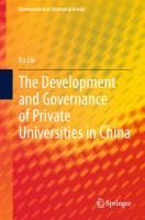 The Development and Governance of Private Universities in China (Governance and Citizenship in Asia)
 9811960623, 9789811960628