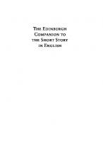The Edinburgh Companion to the Short Story in English
 9781474400664