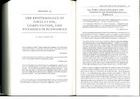 The Epistemology of Simulation, Computation, and Dynamics in Economics (in The Oxford Handbook of Computational Economics and Finance)