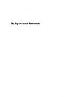 The Experience of Retirement
 9781501711725