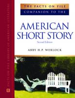 The Facts on File Companion to the American Short Story Set [2nd ed]
 9780816068951, 9781438127439, 081606895X