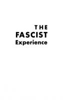 The Fascist Experience in Italy: Italian Society and Culture, 1922-1945
 0415116325, 9780415116329