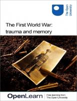 The First World War: trauma and memory
 9781473028401, 1473028418