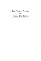 The Foreign Policies of Middle East States
 9781685857240