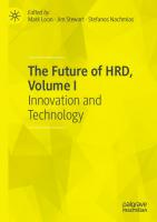 The Future of Hrd, Volume II: Change, Disruption and Action [2]
 3030524582, 9783030524586