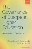 The Governance of European Higher Education: Convergence or Divergence?
 9781350293564, 9781350293595, 9781350293571