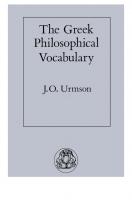 The Greek Philosophical Vocabulary [1 ed.]
 0715623354, 9780715623350