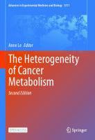 The Heterogeneity of Cancer Metabolism (Advances in Experimental Medicine and Biology, 1311)
 3030657671, 9783030657673